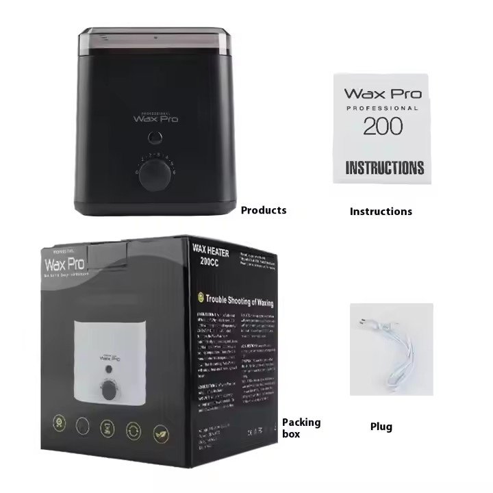 Fast Heat Wax Heater Mini Wax Pro 200cc Warmer Portable Spa Hair Removal Depilatory Roller Pattern All Waxes Melts